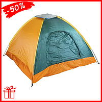 Палатка туристическая кемпинговая для отдыха 200х200см, Качественная палатка 4-х местная для рыбалки и туризма