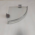 Полка кутова з прозорим склом 25*25sм, фото 2