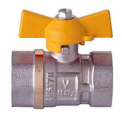 Кран кульовий газовий прямий WATER VALVE 1/2″ внутрішня-внутрішня ЖБ NV-V Q001 | 000006086