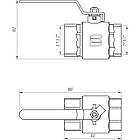 Кран кульовий прямий SELBA 1 1/2″ внутрішня-внутрішня КР SL1506 | 000010251, фото 3
