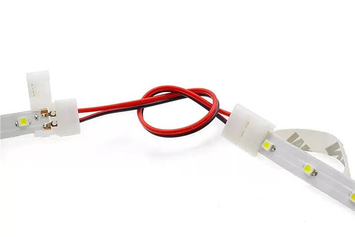 Коннектор соединитель 8мм 2pin-2pin с проводом 10см, "клипса-провод ...