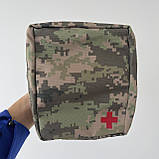 Тактична аптечка на РПС з системою MOLLE, аптечка для військових мультикам, армійська аптечка, фото 2