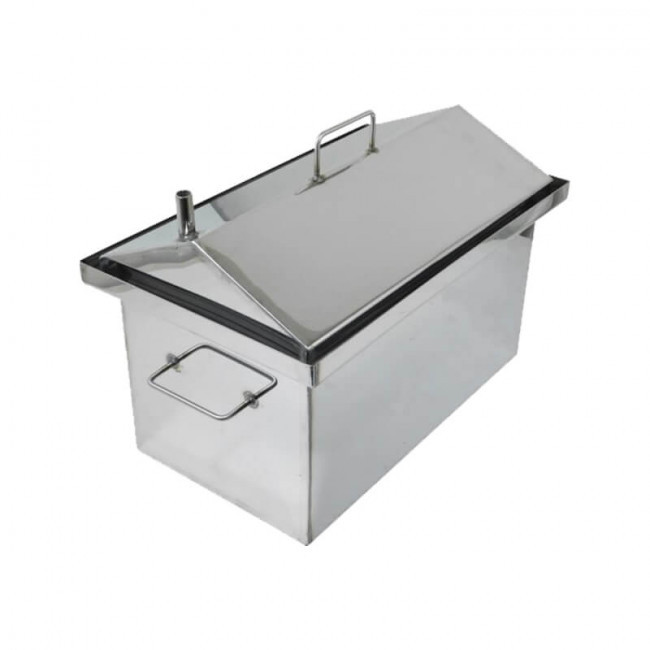 Каганець (коптильня) нержавійка жаростійкий 470/270/240 товщина 1,7 мм