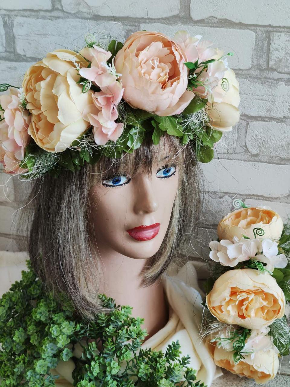 Прованский вінок - обруч "Роксолана", вінок на голову, віночок український, фото 1
