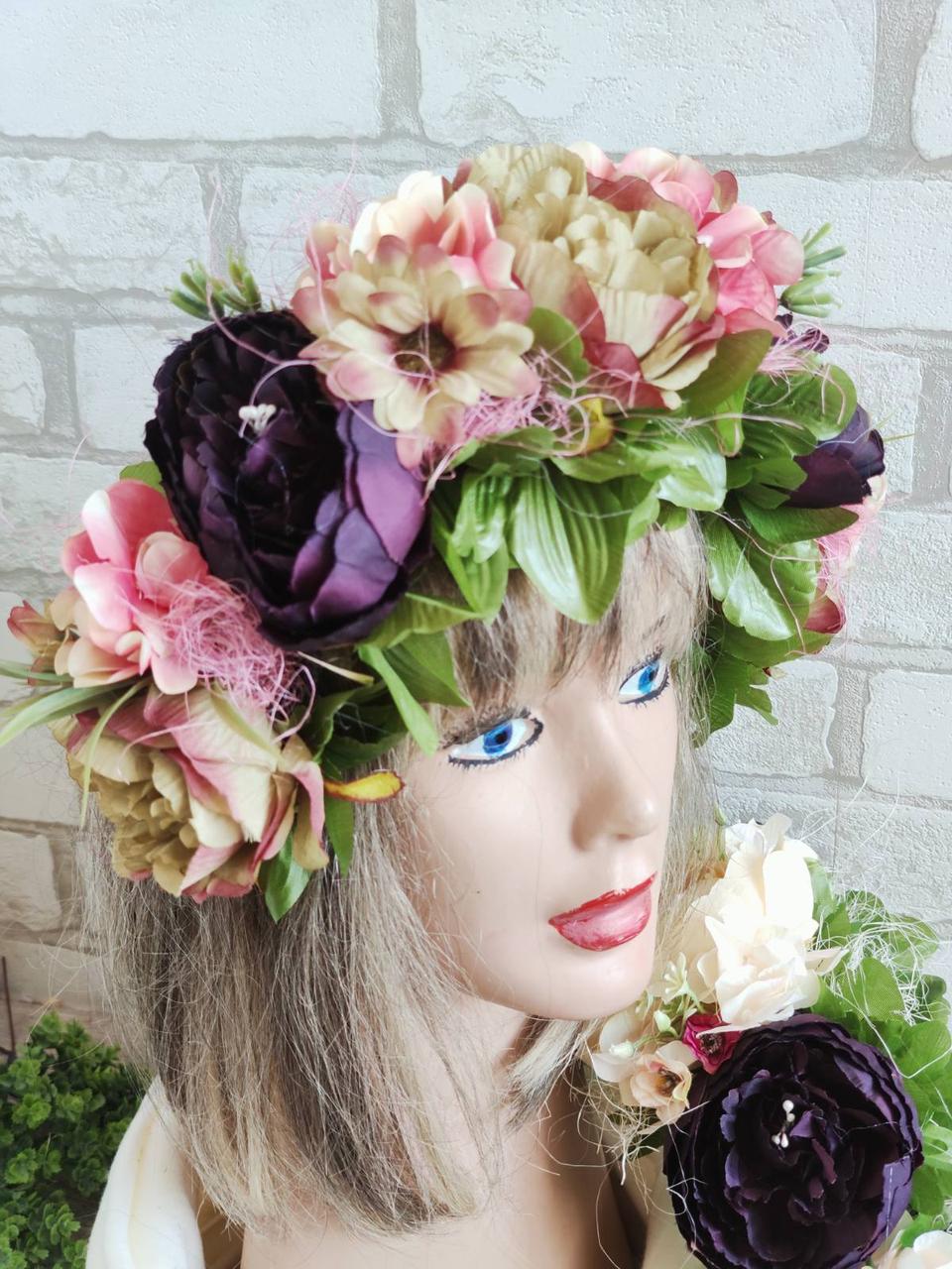 Прованский вінок - обруч "Роксолана", вінок на голову, віночок український, фото 1