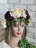 Прованский вінок - обруч "Роксолана", вінок на голову, віночок український, фото 7