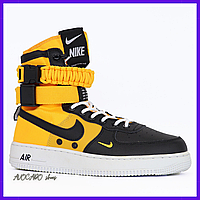 Кроссовки мужские Nike Special Field air Force 1 yellow black / Найк Спешл Фиелд аир Форс 1 черные