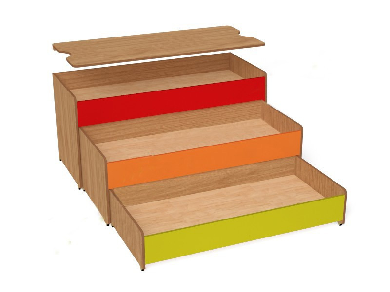 Ліжко 3-ярусне викатне з кришкою DS-1017, фото 1