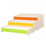 Ліжко 3-ярусне викатне з кришкою тумба трансформер DS-1140, фото 2