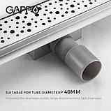 Душовий канал GAPPO G85007-2, 70х500 мм, нержавіюча сталь, фото 4