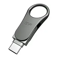 Флеш память Silicon Power DriveMobile C80 SP128GBUC3C80V1S Silver 128 GB USB 3.1