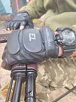 Рукавички тактичні шкіряні без пальців TACTIGEAR PS-8801 Patrol Black L, фото 3