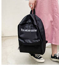 Класичний тканинний рюкзак із написом, фото 4