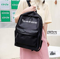 Класичний тканинний рюкзак із написом, фото 2