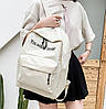 Класичний тканинний рюкзак із написом, фото 6