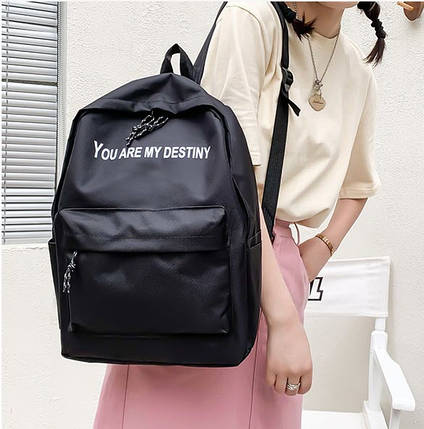 Класичний тканинний рюкзак із написом, фото 1