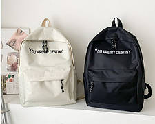 Класичний тканинний рюкзак із написом, фото 3