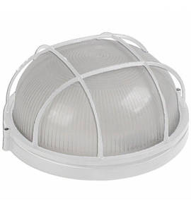 Світильники під лампу скло/EcoSTRUM/E27 IP54 круглий + РЕШОТКА