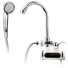 Кран-водонагрівач проточний JZ 3.0 кВт 0,4-5бар для ванни гусак вухо настінний AQUATICA (JZ-7C141W)