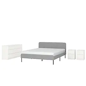 IKEA Комплект меблів для спальні 4 шт SLATTUM / KULLEN (994.834.24)