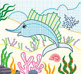 Книга Водні розмальовки з наліпками. Морські мешканці, 12 сторінок, 24*22см, Україна, ТМ УЛА, фото 2