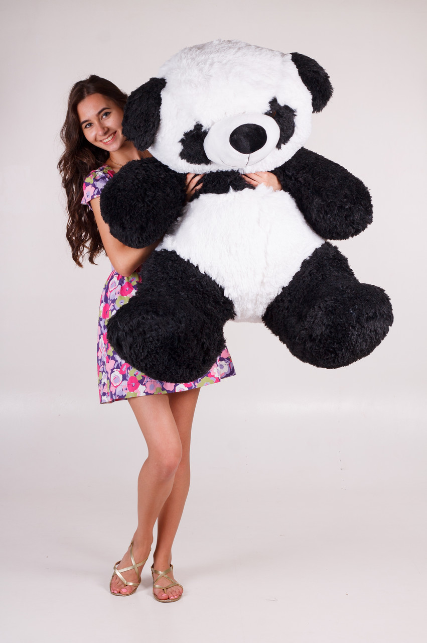 Велика м'яка панда ведмедик 150 см плюшева, Красива м'яка іграшка панда ведмідь для дівчини