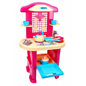 Велика дитяча кухня з посудом, духовкою 18 предметів "Моя перша кухня" ТехноК 3039TXK