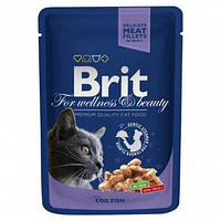 Влажный корм для котов Brit Premium Cat Cod Fish 0,1 кг Акция