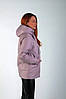 Якісна жіноча куртка демісезонна кольору пудри, фото 3