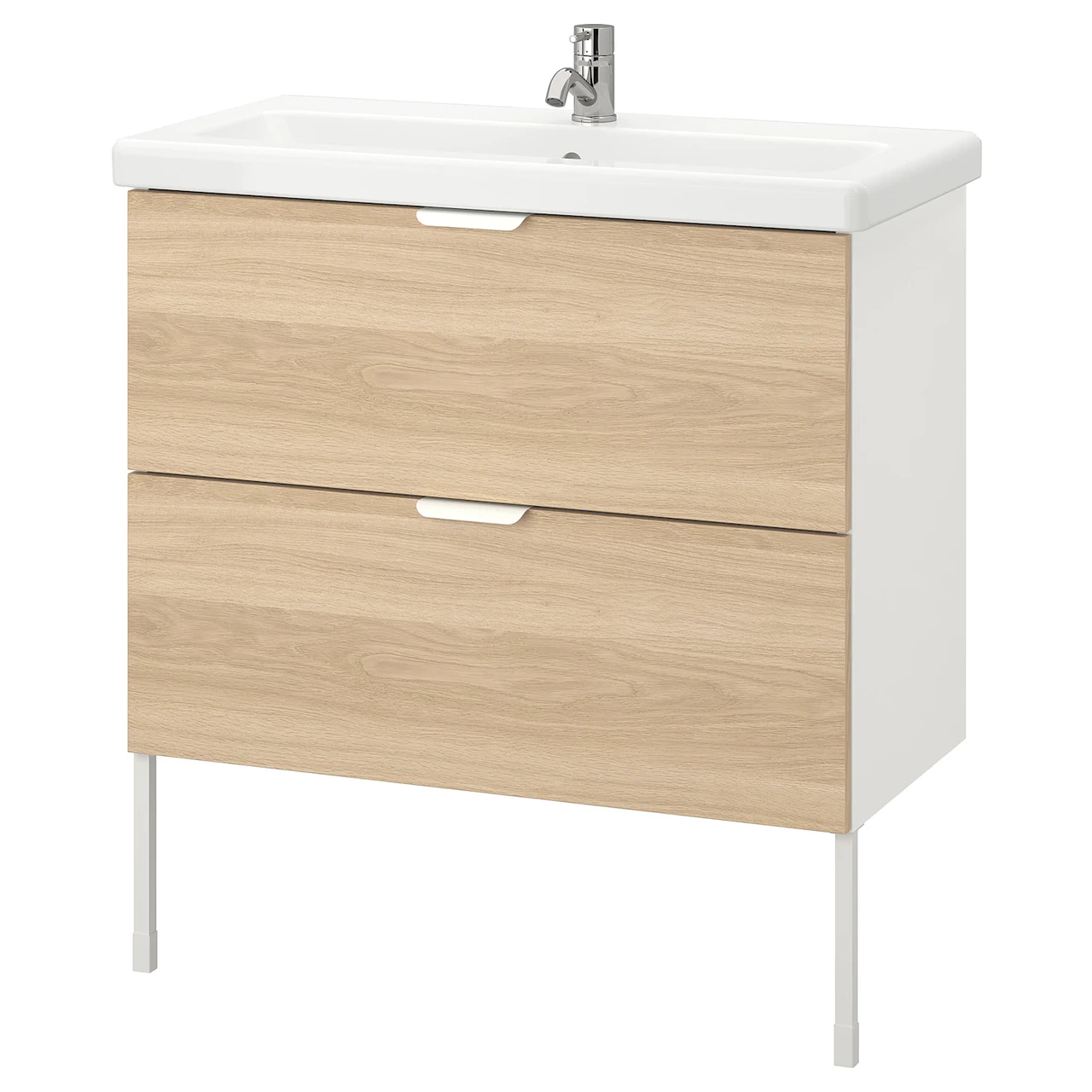IKEA Тумба під рукомийник з 2 ящиками ENHET / TVÄLLEN (793.364.29)