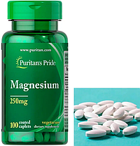Магній осид Puritan's Pride Magnesium 250 mg 100 таб, фото 6