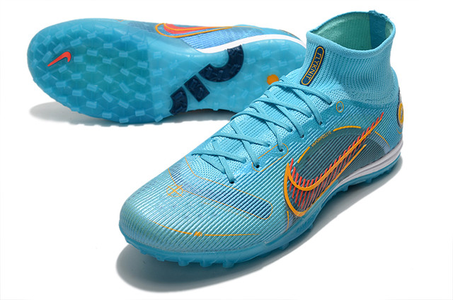 Купить Сороконожки Nike Mercurial Superfly 9 TF Мбаппе голубые найк ...