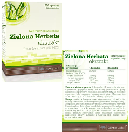 Екстракт зеленого чаю OLIMP Green Tea 60 капс, фото 2
