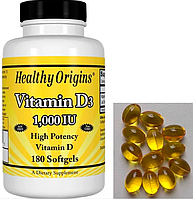 Витамин Д3 Healthy Origins Vitamin D3 1000 IU 180 гел капс