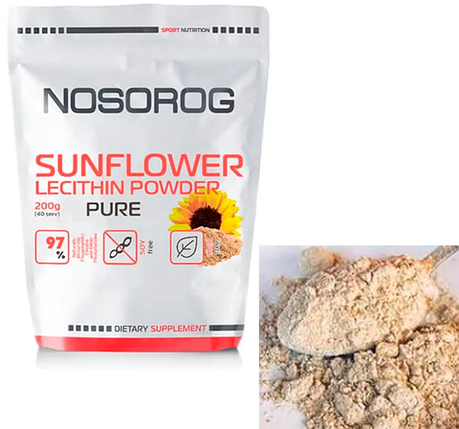 Лецитин NOSORIG Sunflower Lecithin Powder 200 гр, фото 2