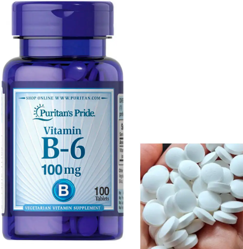 Вітамін Б6 Puritan's Pride Vitamin B-6 100 mg 100 табл