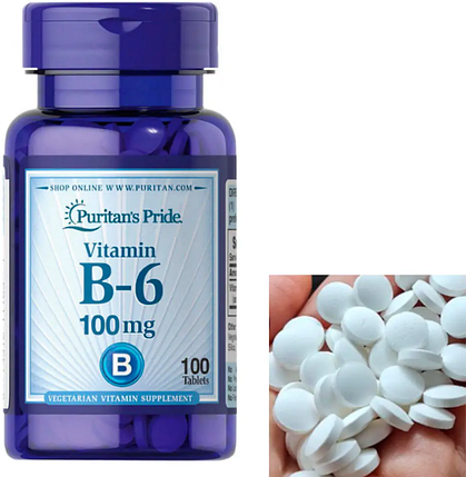Вітамін Б6 Puritan's Pride Vitamin B-6 100 mg 100 табл, фото 1