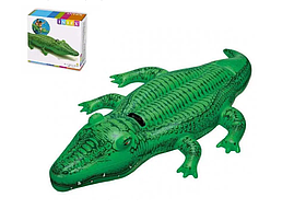 Дитячий надувний плотик для катання Intex «Крокодил», 168х86см