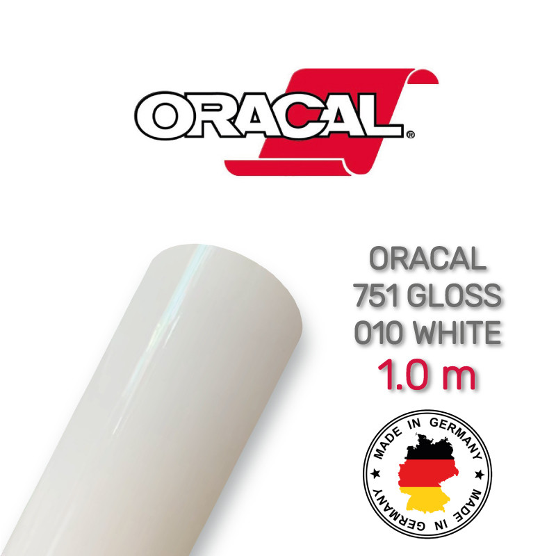 Oracal 751 010 Gloss White 1 m (Біла глянсова плівка)