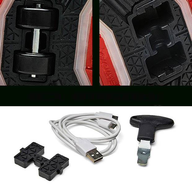Роликовые светящиеся кроссовки Led на 4 колесах, USB зарядка, премиум качество, белые (RKL-28) - фото 8 - id-p1656846345