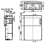 Щит з розетками 2x32A 4P, 4xSchuko IDE CSN12PT на 12 модулів IP44 SV12302, фото 2