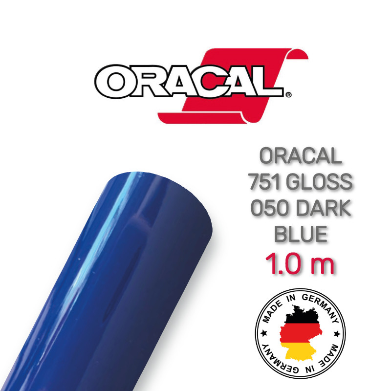 Oracal 751 050 Gloss Dark Blue 1 m (Темно-синя глянцева плівка)