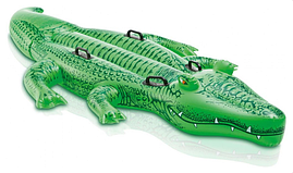 Дитячий надувний плотик для катання Intex 58562 Крокодил, 170х 86см