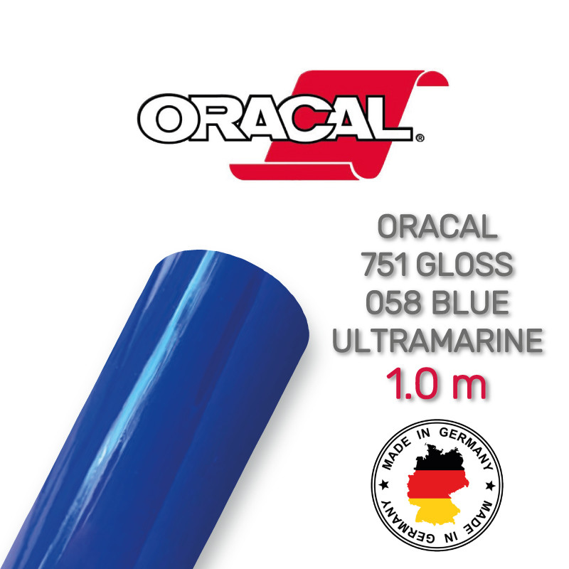 Oracal 751 058 Gloss Ultramarine Blue 1 m (Ультрамариновая синя глянцева плівка)