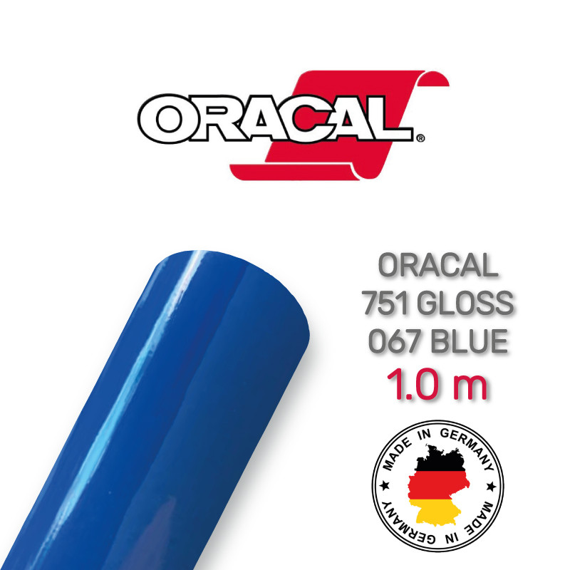 Oracal 751 067 Gloss Blue 1 m (Синя глянцева плівка)