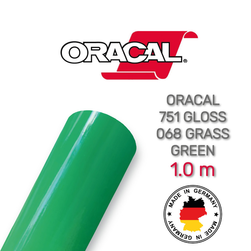 Oracal 751 068 Gloss Grass Green 1 m (Трав'яна зелена глянцева плівка)