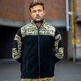 Кофта тактична піксель (фліс) чорна, фото 5