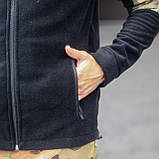 Кофта тактична піксель (фліс) чорна, фото 4