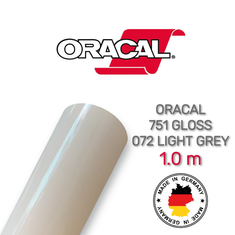 Oracal 751 072 Gloss Light Grey 1 m (Світло-сіра глянцева плівка)