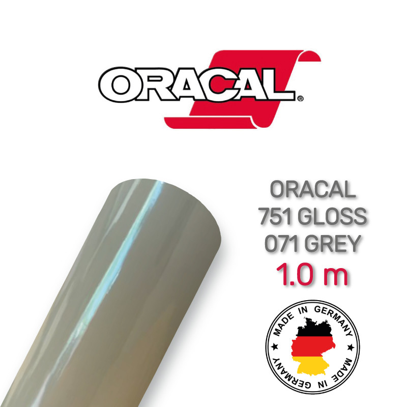 Oracal 751 071 Gloss Grey 1 m (Сіра глянцева плівка)